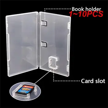 1 ~ 10 шт. лот Футляр для хранения игровых карт Прозрачная коробка Держатель картриджа для Switch NS с книжным держателем для вставленной крышки