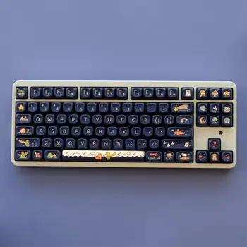 1 Комплект Розово-Голубых Клавишных Колпачков Little Prince Theme Keycaps MOA Profile Keycap PBT Сублимация Красителя Аксессуары Для Механической Клавиатуры MX Switch
