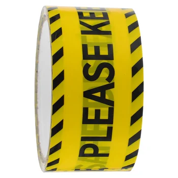 1 Рулон Предупреждающей наклейки Знак Соблюдайте Безопасную дистанцию Клейкая лента Наклейка Предостерегающая лента для строительства (25 метров)