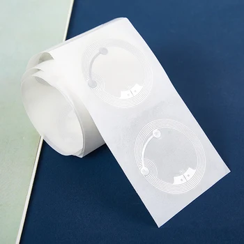 10 шт. Прочная водонепроницаемая функция, перезаписываемая круглая наклейка диаметром 40 мм, NFC-копия, этикетка-клон
