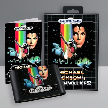 16-битная Игровая карта Michael Jackson's Moonwalker MD с Коробкой Инструкций для Картриджа Игровой консоли Sega Megadrive