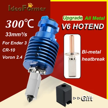 300 ℃ Высокоскоростная Печатающая Головка 2.0 TZ V6 Биметаллический Термопресс Hotend для Ender 3 V2 Prusa VORON 0.1/2.4 Ender 3 PRO CR10 10S
