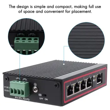 5-Портовый настольный коммутатор RJ45 10/100 М Ethernet-концентраторы для сетевых ноутбуков типа DIN-рейки