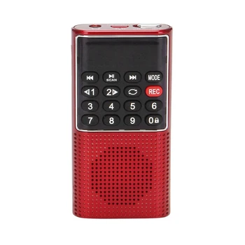 5X L-328 Мини Портативное карманное FM-радио с автоматическим сканированием, Музыкальный Аудио MP3-плеер, Небольшой динамик на открытом воздухе с диктофоном