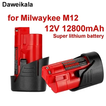 Daweikala-batería  de 12V, batería de 12800mAh con Mie M12 XC 48-11-2410 48-11-2420 48-11-2411,