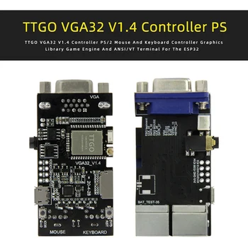 FabGL VGA32 Модуль VGA ESP32 PSRAM Версии V1.4 Контроллер PS / 2 Мышь Клавиатура Графическая библиотека Игровые Клеммные схемы ANSI / VT