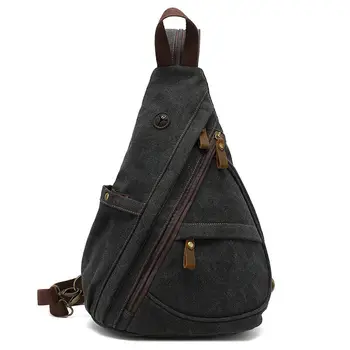 ISKYBOB Мужская винтажная холщовая сумка-слинг, рюкзак через плечо, Повседневный рюкзак, Многофункциональный рюкзак, Новинка 2023 года