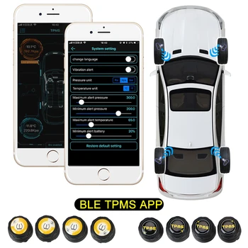 LEEPEE Bluetooth 4.0 5.0 Android iOS BLE TPMS Датчик давления в автомобильных шинах Внешняя сигнализация Датчики давления в шинах