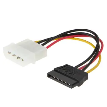 Serial ATA SATA 4 Pin IDE Molex На 1/2/3 15-контактного кабеля адаптера питания жесткого диска Горячая акция по всему миру