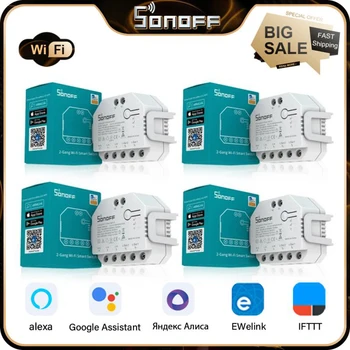 SONOFF DUALR3 Wifi Smart Switch DIY MINI Smart Switch 2 Банды Двойной Релейный Модуль Измерения Мощности Управление Умным Домом Через eWeLink