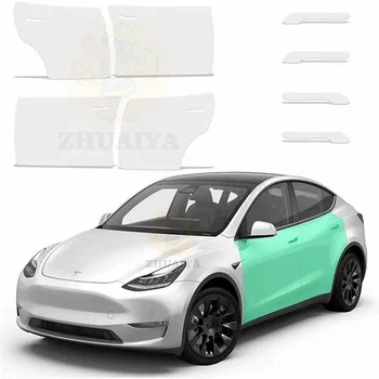 ZHUAIYA Предварительно Вырезанная Защитная Пленка Для Автомобильной Краски Толщиной 7,5 мм, Прозрачный Комплект Наклеек на Бюстгальтер PPF для Tesla Model Y 2020 2021 2022 2023