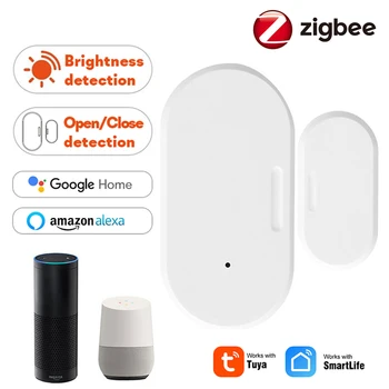 Zigbee Tuya Smart WiFi Датчик Открытия, Закрытия Окна Двери Магнитный Детектор Приложение 