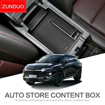 ZUNDUO для Chevrolet Blazer 2019 2020 2021 Коробка для центрального подлокотника ящик для хранения аксессуаров для центральной консоли Черный ящик для монет Для уборки