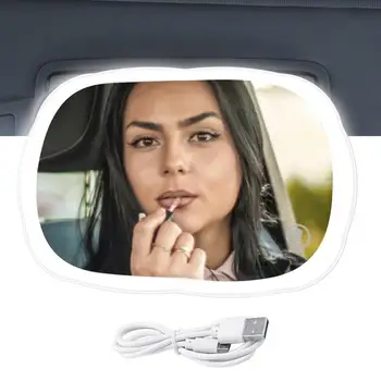 Автомобильное зеркало с козырьком, Перезаряжаемое светодиодное зеркало для макияжа, 3 режима, Универсальное солнцезащитное зеркало С козырьком, Инновационные Аксессуары для автомобильных зеркал