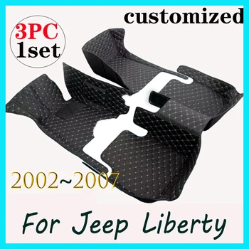 Автомобильные коврики для Jeep Liberty Cherokee KJ 2002 ~ 2007 Классическая версия Водонепроницаемые коврики для пола Коврик для ног Alfombrillas Auto Автомобильные аксессуары