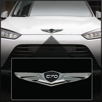 Автомобильные наклейки для модификации автомобиля, 3D металлический значок, наклейка на капот, высококачественные декоративные наклейки для Volvo C70 с логотипом, автомобильные аксессуары