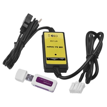 Автомобильный USB-адаптер MP3 аудиоинтерфейс SD AUX USB Кабель для передачи данных для подключения CD-чейнджера для Mazda 3 6 Miata RX8 CX7