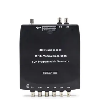 Автомобильный осциллограф Hantek 1008c/DAQ/Программируемый генератор Портативные 8-канальные USB-осциллографы с датчиком автоматического зажигания