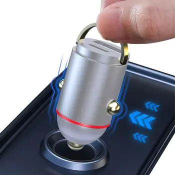 Адаптер прикуривателя Быстрая зарядка 30 Вт металлического прикуривателя USB-зарядное устройство для быстрой зарядки автомобильного зарядного устройства с защитой от утечки