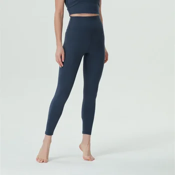Брюки для йоги Fitness LuL 2023, женские облегающие спортивные колготки для фитнеса, Базовые швы, эластичный пояс, эластичные брюки