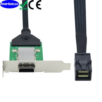 Внутренний хост HD Mini SAS SFF-8643 к гнезду SAS HD SFF-8088 с низкопрофильным кронштейном Подключается к кабелю-адаптеру жесткого диска
