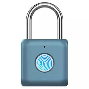 Водонепроницаемый биометрический замок с отпечатками пальцев, бесключевой дверной замок, защита от кражи, USB-аккумуляторный замок