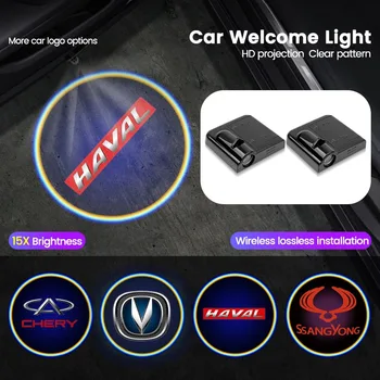 Дверной Лазерный проектор, светодиодные автомобильные фонари с логотипом, аксессуары для интерьера Honda Civic Accord, Fit City Vezel CRV, Odyssey Pilot Jazz