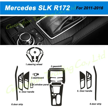 Для Mercedes SLK R172 2011-2016 Автомобиль-Стайлинг 3D/5D Углеродное Волокно Интерьер Автомобиля Центральная Консоль Изменение Цвета Молдинг Наклейка Наклейки