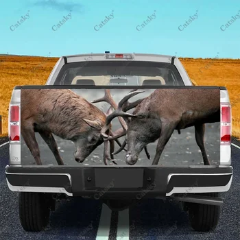 Животные - наклейки на грузовик с лосем, наклейка на заднюю дверь грузовика, наклейка на бампер, графика для легковых автомобилей, внедорожников.