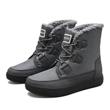 Зимние ботинки YRZL, мужские водонепроницаемые зимние ботинки, Мягкая повседневная зимняя теплая Плюшевая обувь, Ботильоны для женщин, высококачественная парная обувь