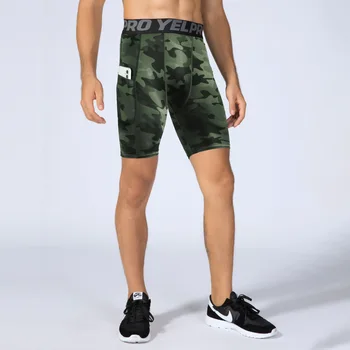 Компрессионные шорты Мужские с 3D принтом, камуфляжные колготки для бодибилдинга, короткие мужские спортивные шорты, Мужские эластичные шорты для бега Muscle Alive