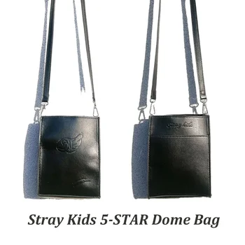 Концертная сумка-ведро KPOP Stray Kids Производства Han JiSung DOME TOUR С Замком и Пряжкой Квадратная Сумка Felix HyunJin Fan Gift