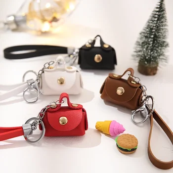 Корейский креативный Мини-кошелек, брелок, Автомобильная сумка, сумка из искусственной кожи, индивидуальная сумка для ключей, портмоне, футляр для наушников, сумка для хранения, Сумочка