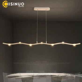 Креативный светодиодный подвесной светильник Регулируемая люстра Haning Wave Светильник для офиса столовой гостиной 110V 240V