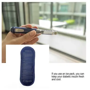 Многоразовый термоизолированный диабетический карманный дорожный футляр Пакет со льдом Охлаждающий пакет для инсулина Протектор для таблеток Холодный гель