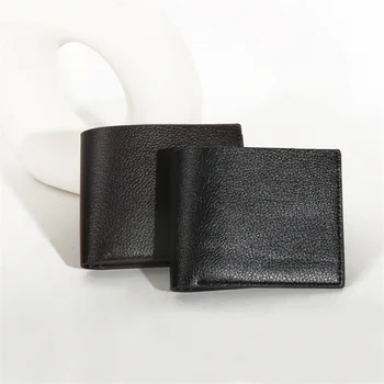 Мужской ретро-кошелек, новый кожаный кошелек для монет, сумка для карт, модный короткий кошелек, высококачественная портативная сумка