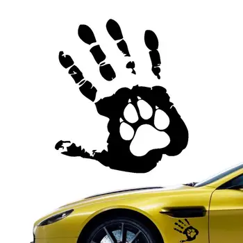 Наклейки С ручными лапами, Светоотражающие Креативные наклейки с человеческими руками, наклейки с автоматическими взмахами рук, украшения для автомобильных наклеек, Универсальная рука с собакой