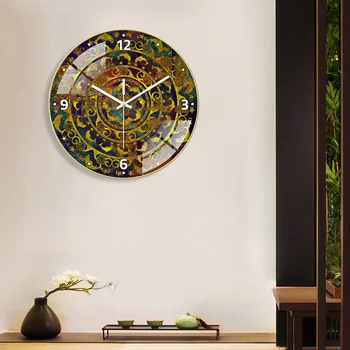 Настенные часы Декоративные часы в скандинавском марокканском стиле Кварцевые часы с отключением звука Настенный Декор для дома Украшение стен