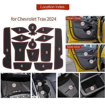 Нескользящий Коврик Для Автомобильных Ворот Chevrolet Trax 2024, Противоскользящая Накладка Для Дверных Пазов, Подстаканник, Коврик Для Дверных Пазов H1V1