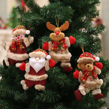 Новые рождественские куклы, Рождественские украшения, подвесные украшения, Рождественский декор, Рождественские гномы, плюшевая кукла Санта Клауса