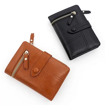 Новый минималистичный Модный Универсальный однотонный женский короткий кошелек, сумочка, вкладыш, мультикарточка, персонализированный кошелек