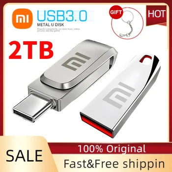 Оригинальный Xiaomi 2 ТБ USB-накопитель Двойного назначения Type C Флэш-память Портативный Флеш-накопитель 1 ТБ Флешка Memory Stick Memoria USB Stick