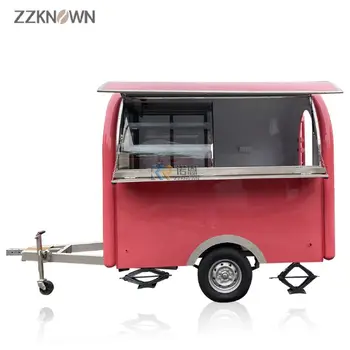 Открытый Небольшой Передвижной грузовик быстрого питания из нержавеющей стали, полностью оборудованный Трейлер для приготовления кексов и мороженого
