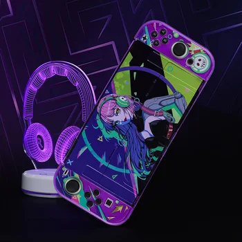 Прозрачный Фиолетовый Девичий Жесткий Чехол Crystal Shell Full Protector Для Nintendo Switch Oled Joy-Con Controller Защитный Кожный Чехол
