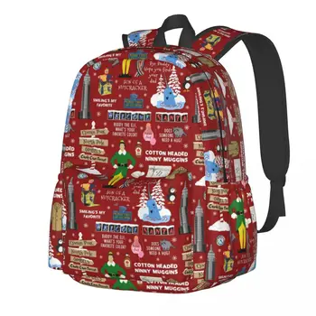 Рюкзак Buddy Elf, Забавные Рождественские Спортивные рюкзаки для отдыха с Санта-Клаусом, мужские дизайнерские Мягкие школьные сумки, рюкзак для отдыха