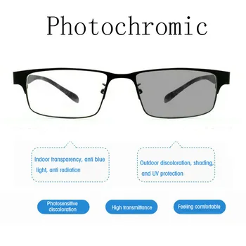 Солнцезащитные Фотохромные серые очки для близорукости, меняющие цвет, коричневые Оптические очки в оправе для очков по рецепту для мужчин с модной отделкой коричневого цвета
