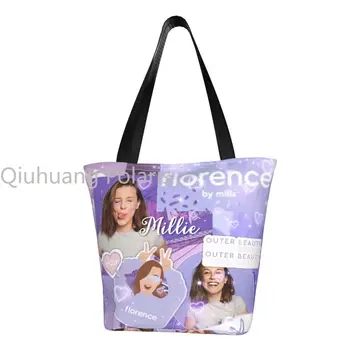 Сумки для покупок Florence By Mills Grocery с модным принтом, холщовые сумки для покупок через плечо, прочная сумка большой емкости