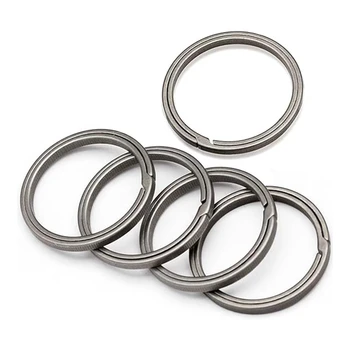 Титановое кольцо для ключей, быстросъемное нажимное кольцо сбоку, суперлегкий органайзер для ключей, наружный диаметр 30 мм, 5 шт. Простая установка