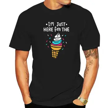 Футболка с забавным подарком для гурманов с мороженым, дизайнерские мужские топы, футболки Cosie, хлопковая рождественская футболка для отдыха