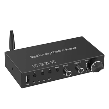 Цифроаналоговый преобразователь USB 192 кГц DAC с усилителем для наушников, Встроенный музыкальный плеер с приемником Bluetooth 5.0